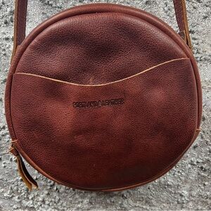 547 Portland Leather  Circle Crossbody Bag w/ mini envelope wallet